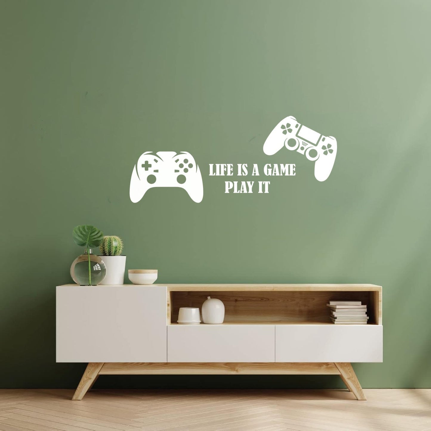 Mural And Wall Vinyl Decal Video Games Play Boys Two Joysticks Multi Color Selection