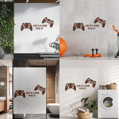 Mural And Wall Vinyl Decal Video Games Play Boys Two Joysticks Multi Color Selection