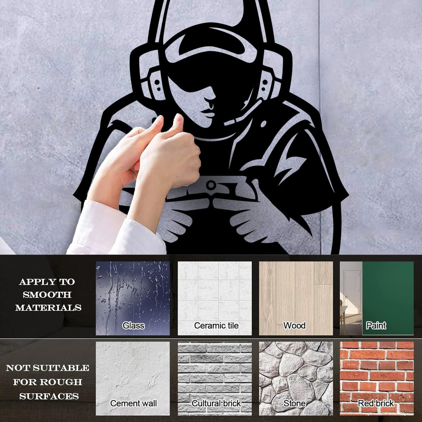 Wall Stickers Video Games Zone Play Game Boy'S Room Multiple Size Options