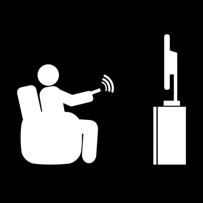 Wall Stickers Paster Paper Watch Tv Television Cinema Man Home Self Adhesive