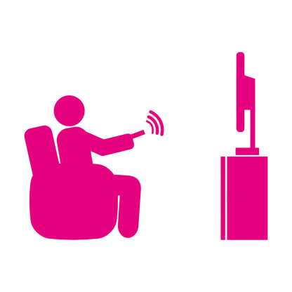 Wall Stickers Paster Paper Watch Tv Television Cinema Man Home Self Adhesive