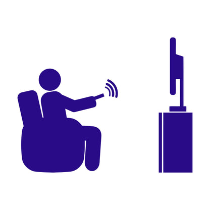 Wall Stickers Paster Paper Watch Tv Television Cinema Man Home Self Adhesive