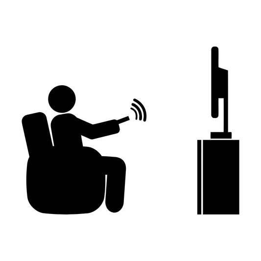 Wall Stickers Paster Paper Watch Tv Television Cinema Man Home Self Adhesive