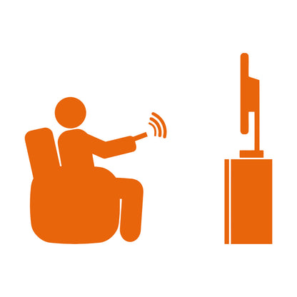 Wall Stickers Paster Paper Watch Tv Television Cinema Man Home Self Adhesive