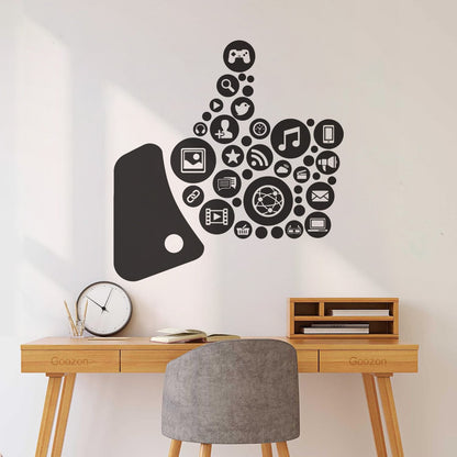 Engraving Stickers Workplace Internet Music Recreation Gaming Multiple Size Options