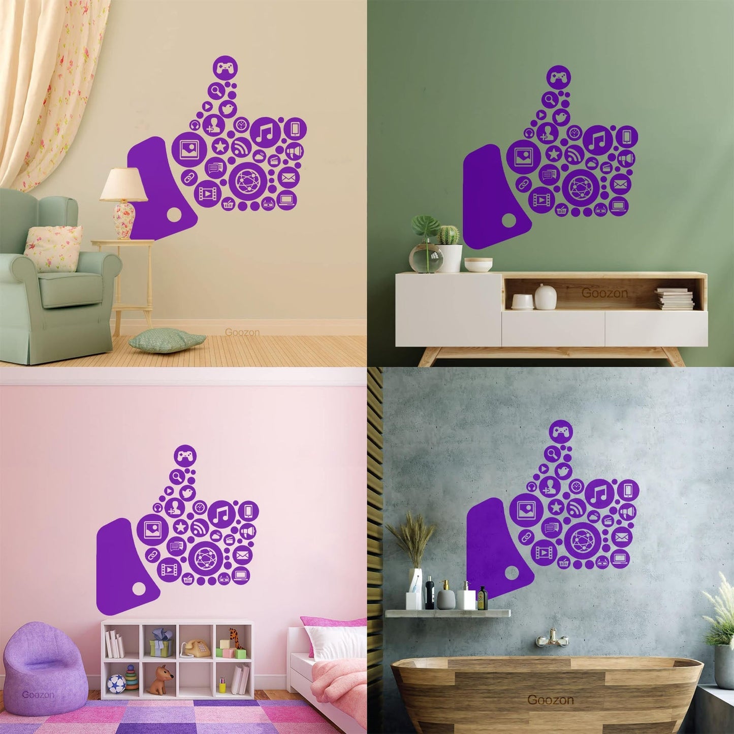 Engraving Stickers Workplace Internet Music Recreation Gaming Multiple Size Options