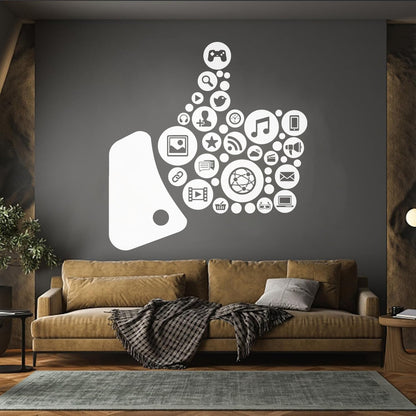 Engraving Stickers Workplace Internet Music Recreation Gaming Multiple Size Options