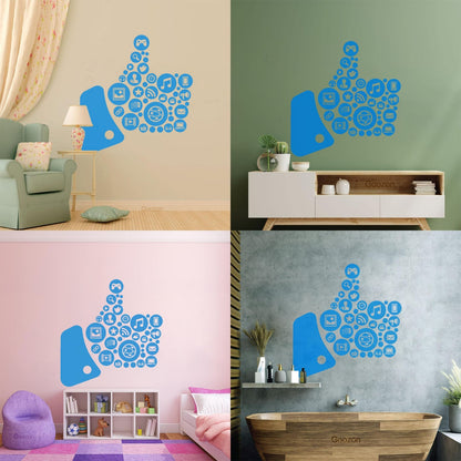 Engraving Stickers Workplace Internet Music Recreation Gaming Multiple Size Options