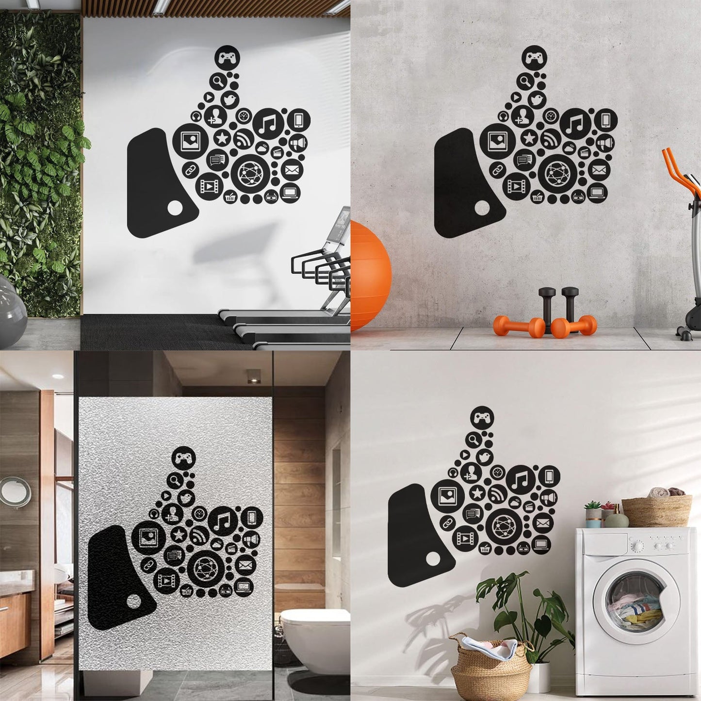 Engraving Stickers Workplace Internet Music Recreation Gaming Multiple Size Options