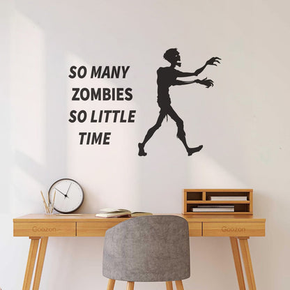 Lettering Stickers Zombie Hunter Funny Quote Game Personalized Customization