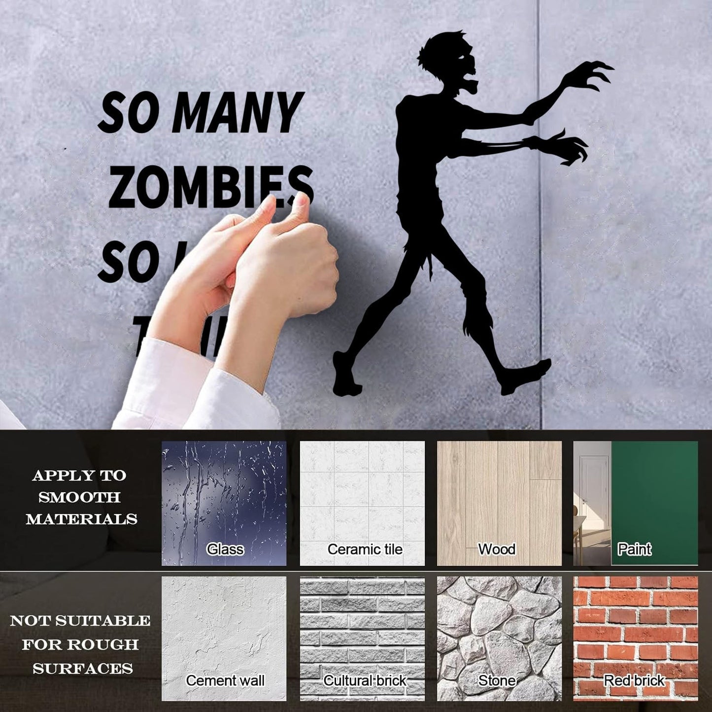 Lettering Stickers Zombie Hunter Funny Quote Game Personalized Customization