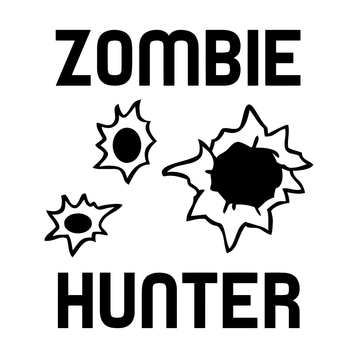 Zombie Hunter Teen Boy Room Wall Decals Paster Paper Can Modify And Add Information