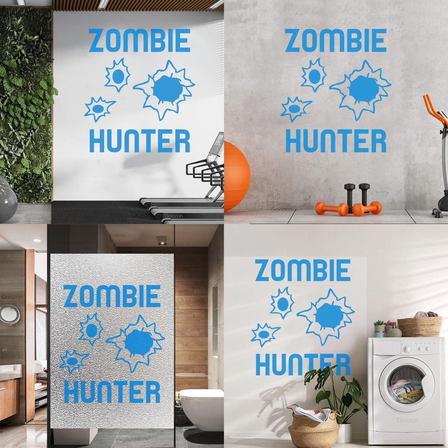 Zombie Hunter Teen Boy Room Wall Decals Paster Paper Can Modify And Add Information