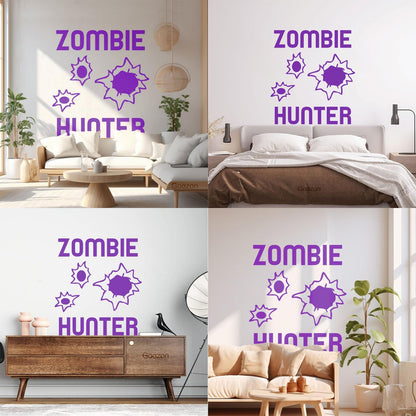 Zombie Hunter Teen Boy Room Wall Decals Paster Paper Can Modify And Add Information