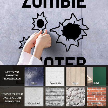 Zombie Hunter Teen Boy Room Wall Decals Paster Paper Can Modify And Add Information