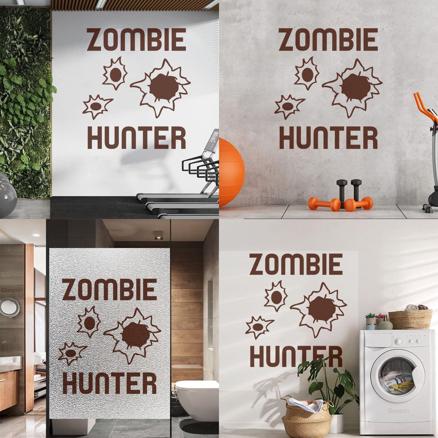 Zombie Hunter Teen Boy Room Wall Decals Paster Paper Can Modify And Add Information