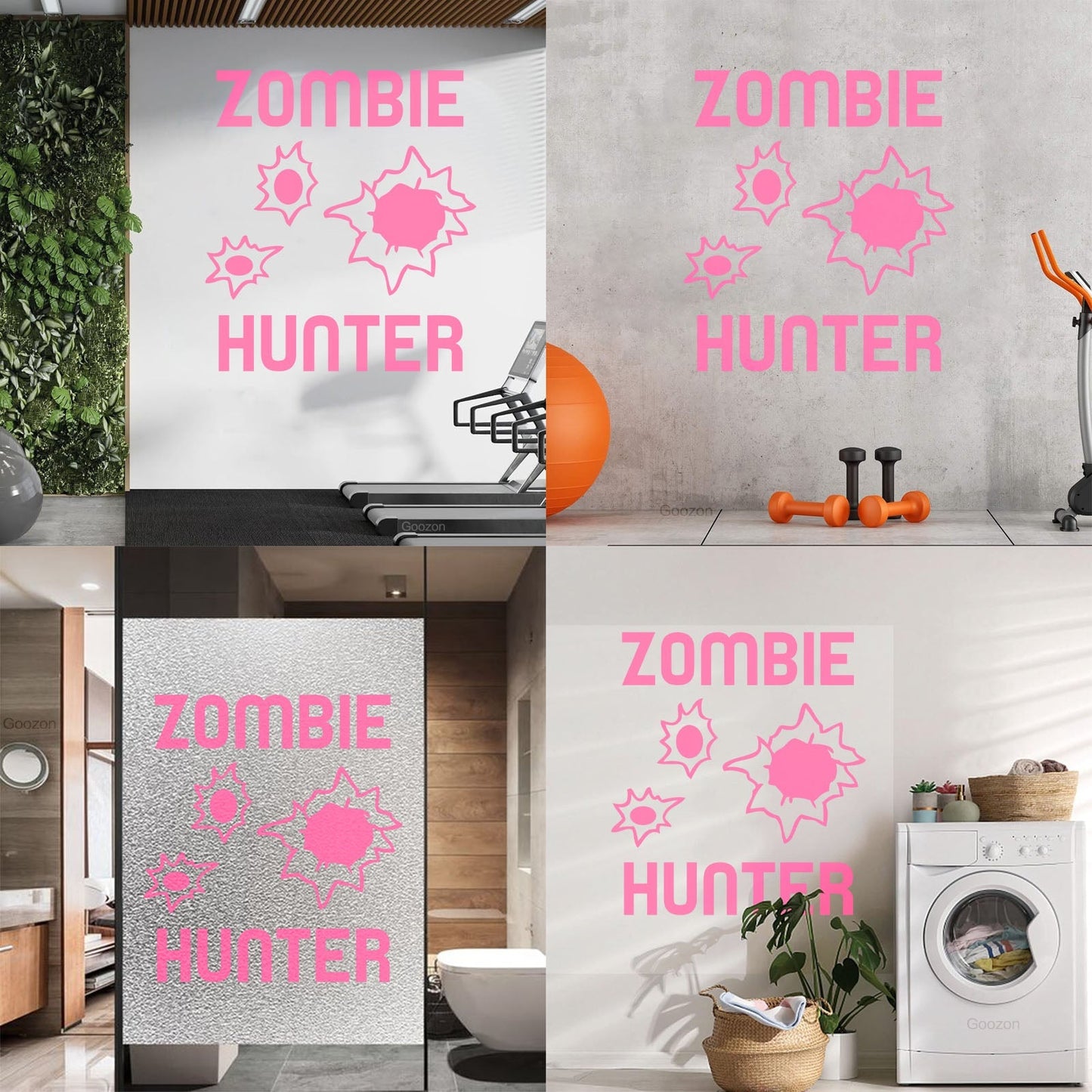 Zombie Hunter Teen Boy Room Wall Decals Paster Paper Can Modify And Add Information