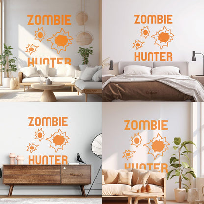 Zombie Hunter Teen Boy Room Wall Decals Paster Paper Can Modify And Add Information
