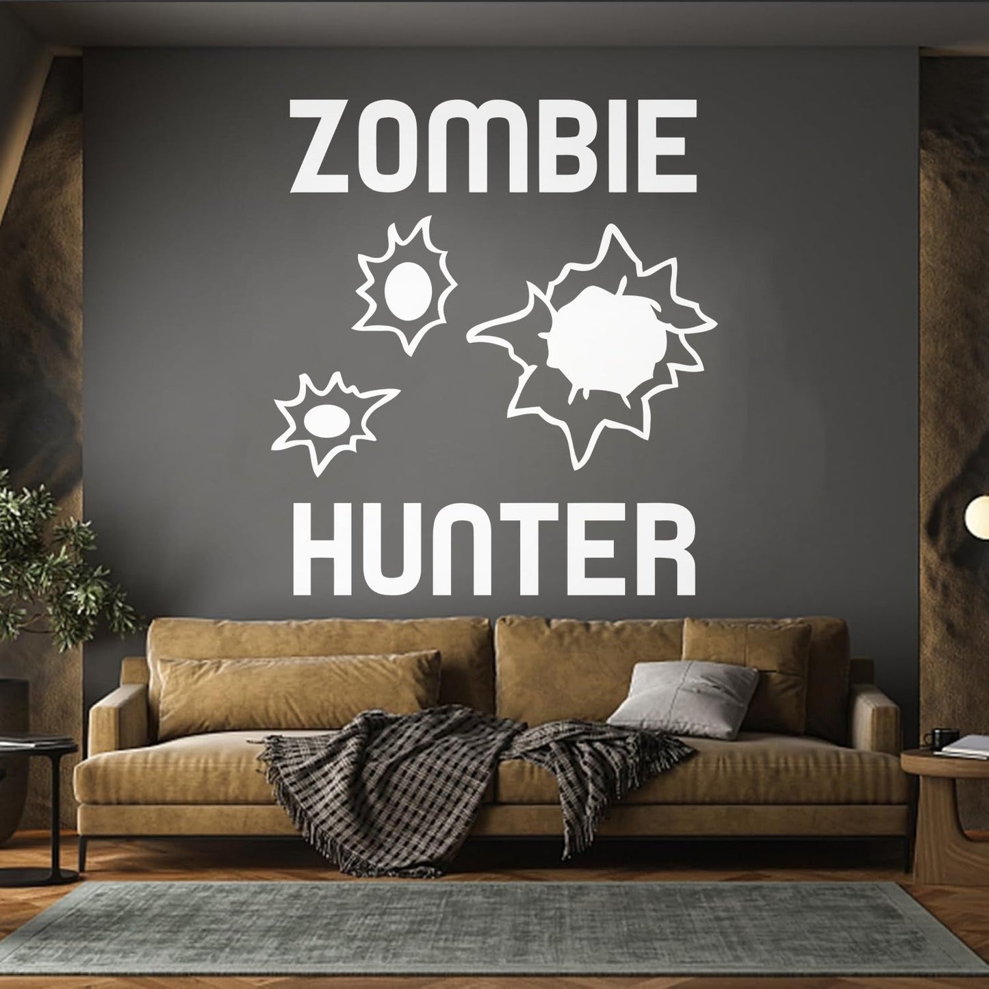 Zombie Hunter Teen Boy Room Wall Decals Paster Paper Can Modify And Add Information