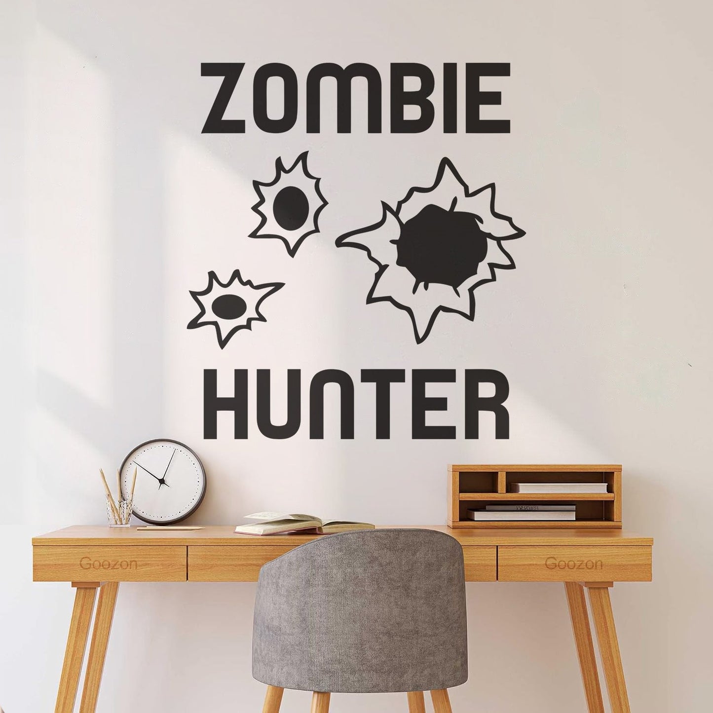 Zombie Hunter Teen Boy Room Wall Decals Paster Paper Can Modify And Add Information