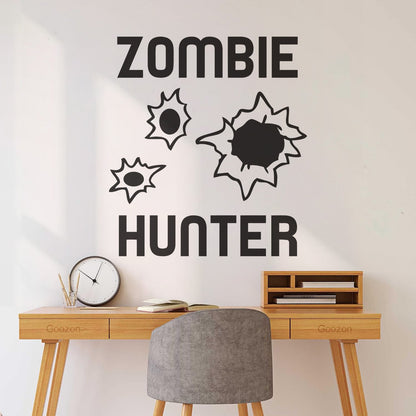 Zombie Hunter Teen Boy Room Wall Decals Paster Paper Can Modify And Add Information