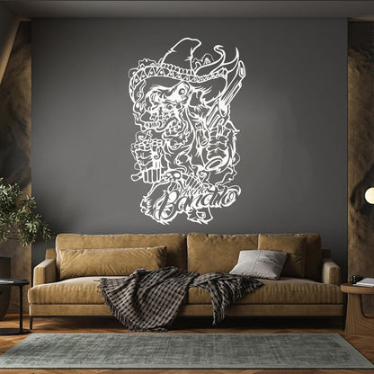 Vinyl Wall Decals Bandit Gangster Weapon Pistol Dynamite Car Body Decoration