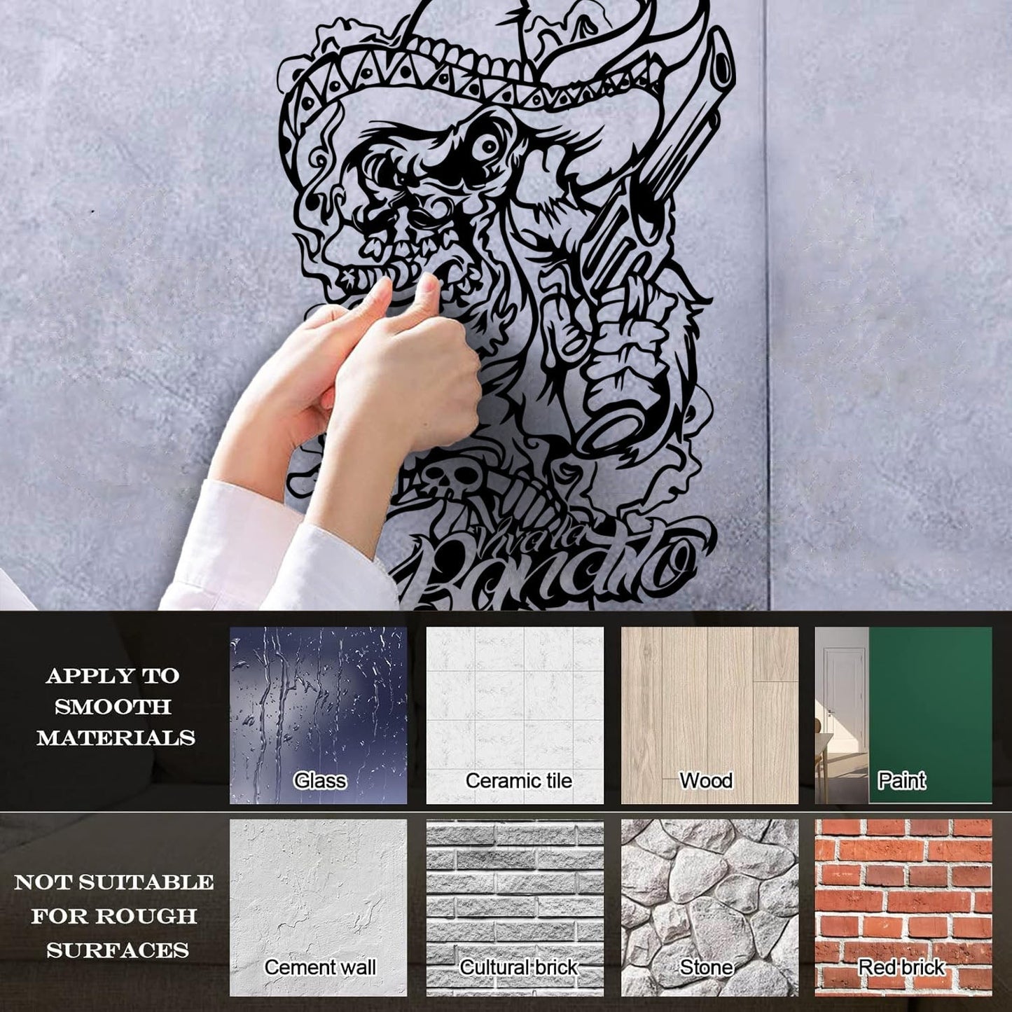 Vinyl Wall Decals Bandit Gangster Weapon Pistol Dynamite Car Body Decoration