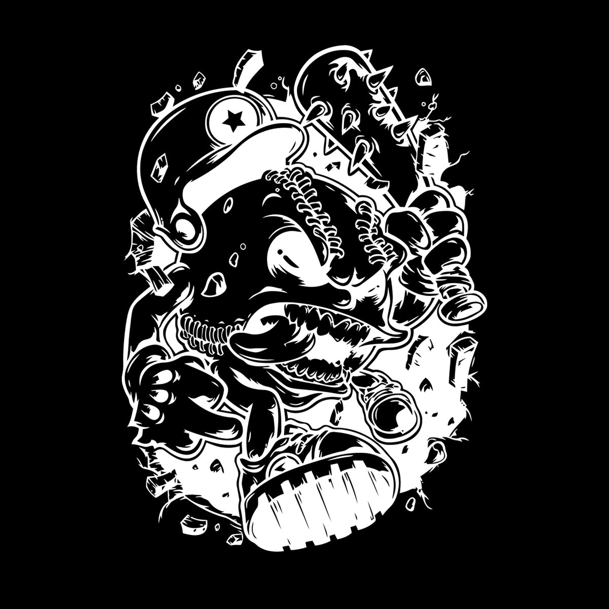 Engraving Decals Baseball Sport Game Ball Beat Animation Extreme Window Decals