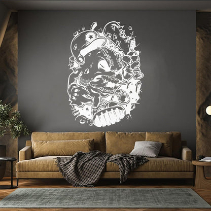 Engraving Decals Baseball Sport Game Ball Beat Animation Extreme Window Decals