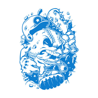 Engraving Decals Baseball Sport Game Ball Beat Animation Extreme Window Decals