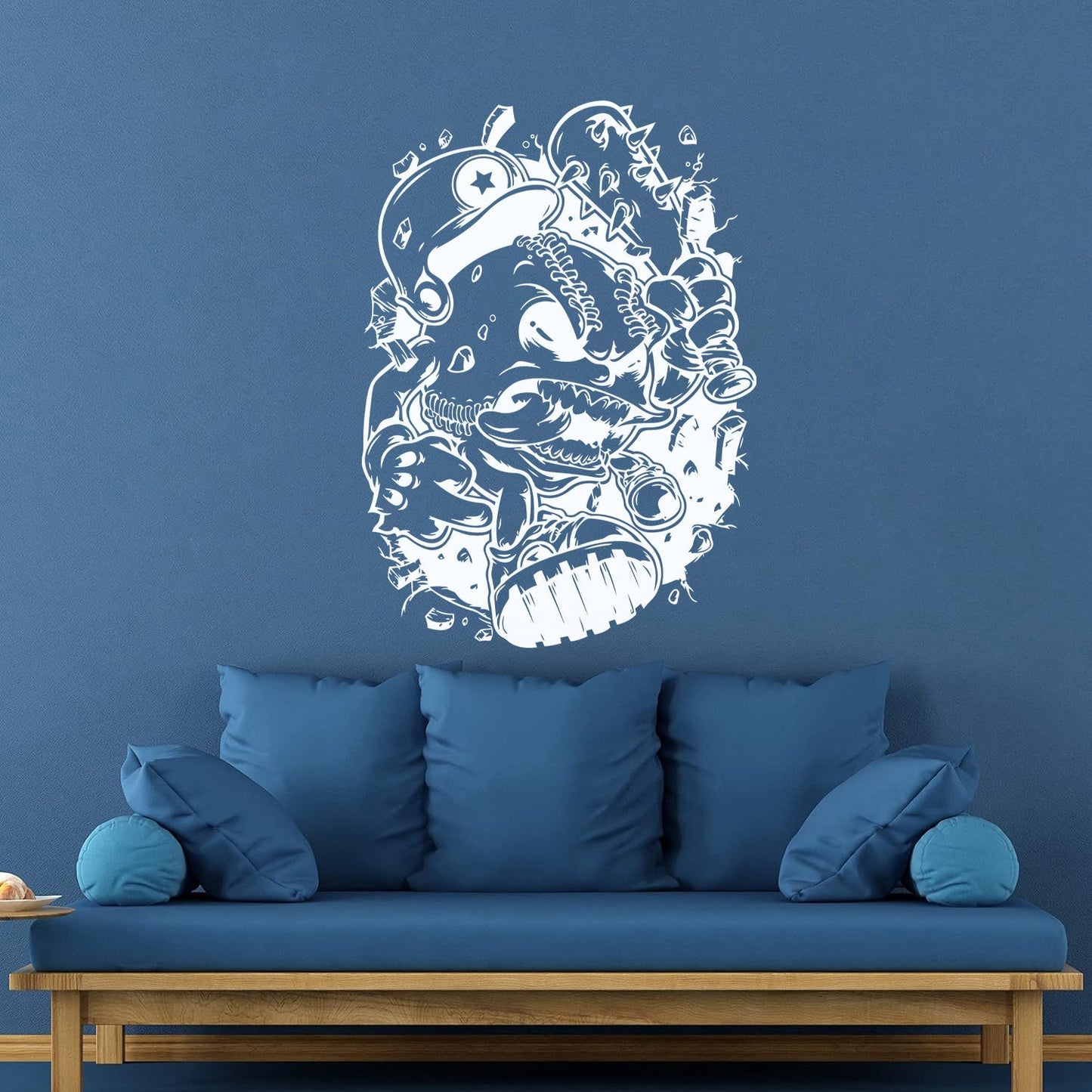 Engraving Decals Baseball Sport Game Ball Beat Animation Extreme Window Decals