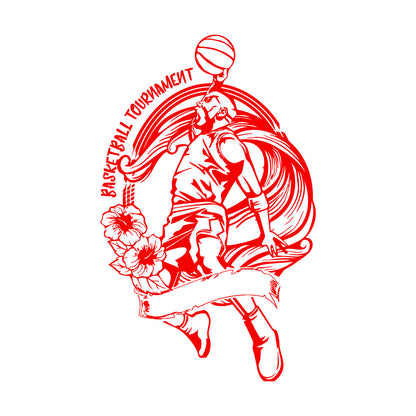 Mural And Wall Vinyl Decal Basketball Tournament Game Sport Player Extreme Glass Stickers