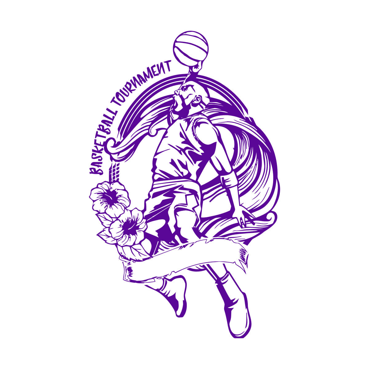 Mural And Wall Vinyl Decal Basketball Tournament Game Sport Player Extreme Glass Stickers