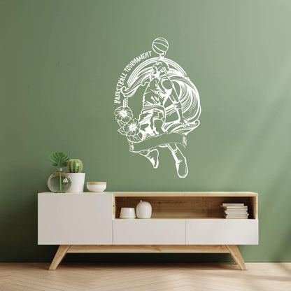 Mural And Wall Vinyl Decal Basketball Tournament Game Sport Player Extreme Glass Stickers