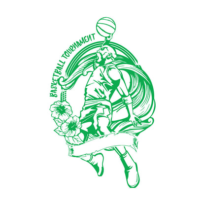 Mural And Wall Vinyl Decal Basketball Tournament Game Sport Player Extreme Glass Stickers