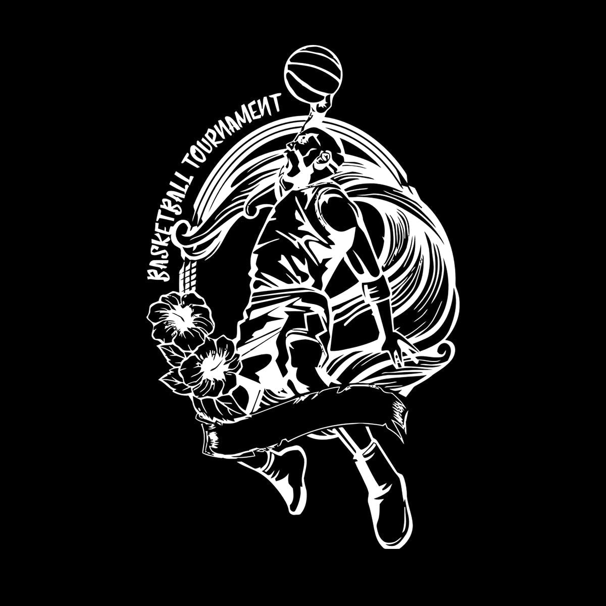 Mural And Wall Vinyl Decal Basketball Tournament Game Sport Player Extreme Glass Stickers