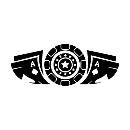 Fine Carving Stickers Card Game Poker Casino Chips Removable Without Leaving Glue