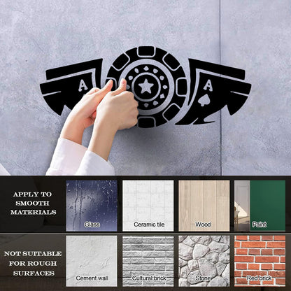 Fine Carving Stickers Card Game Poker Casino Chips Removable Without Leaving Glue