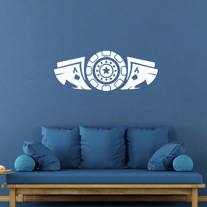 Fine Carving Stickers Card Game Poker Casino Chips Removable Without Leaving Glue