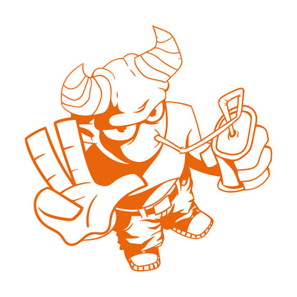 Cool Demon Satan Monster Youth Children Cheerful Fine Carving Decals Do Not Damage The Wall Surface