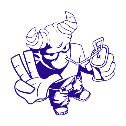 Cool Demon Satan Monster Youth Children Cheerful Fine Carving Decals Do Not Damage The Wall Surface