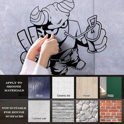 Cool Demon Satan Monster Youth Children Cheerful Fine Carving Decals Do Not Damage The Wall Surface