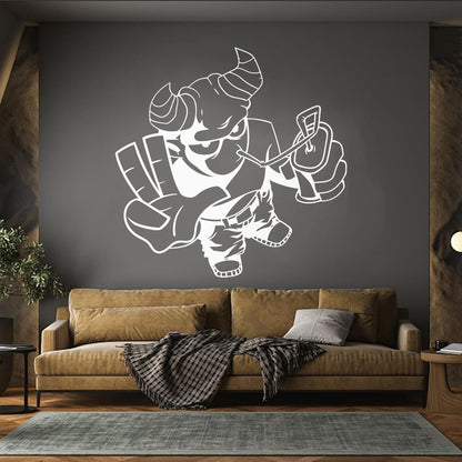 Cool Demon Satan Monster Youth Children Cheerful Fine Carving Decals Do Not Damage The Wall Surface