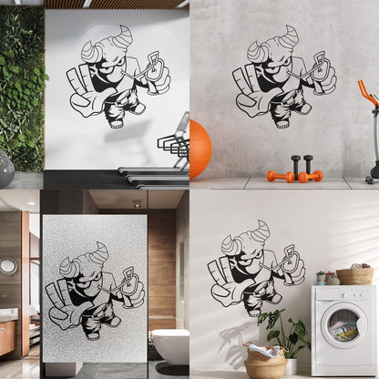 Cool Demon Satan Monster Youth Children Cheerful Fine Carving Decals Do Not Damage The Wall Surface