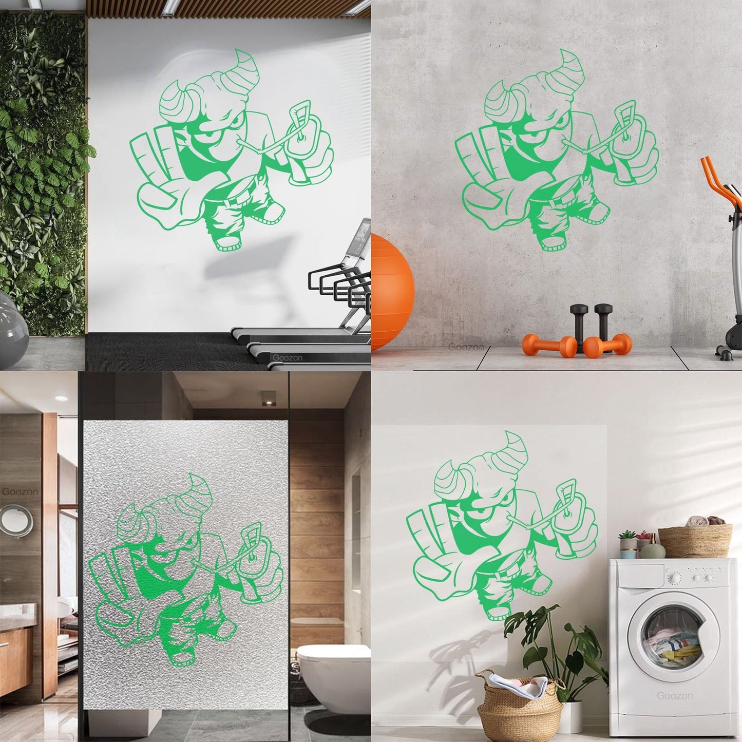 Cool Demon Satan Monster Youth Children Cheerful Fine Carving Decals Do Not Damage The Wall Surface