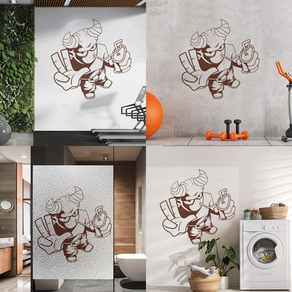 Cool Demon Satan Monster Youth Children Cheerful Fine Carving Decals Do Not Damage The Wall Surface