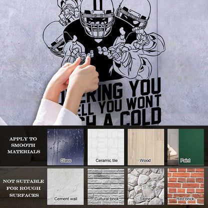 Lettering Decals Game Football Players Sports Extreme Inscription Easy Installation