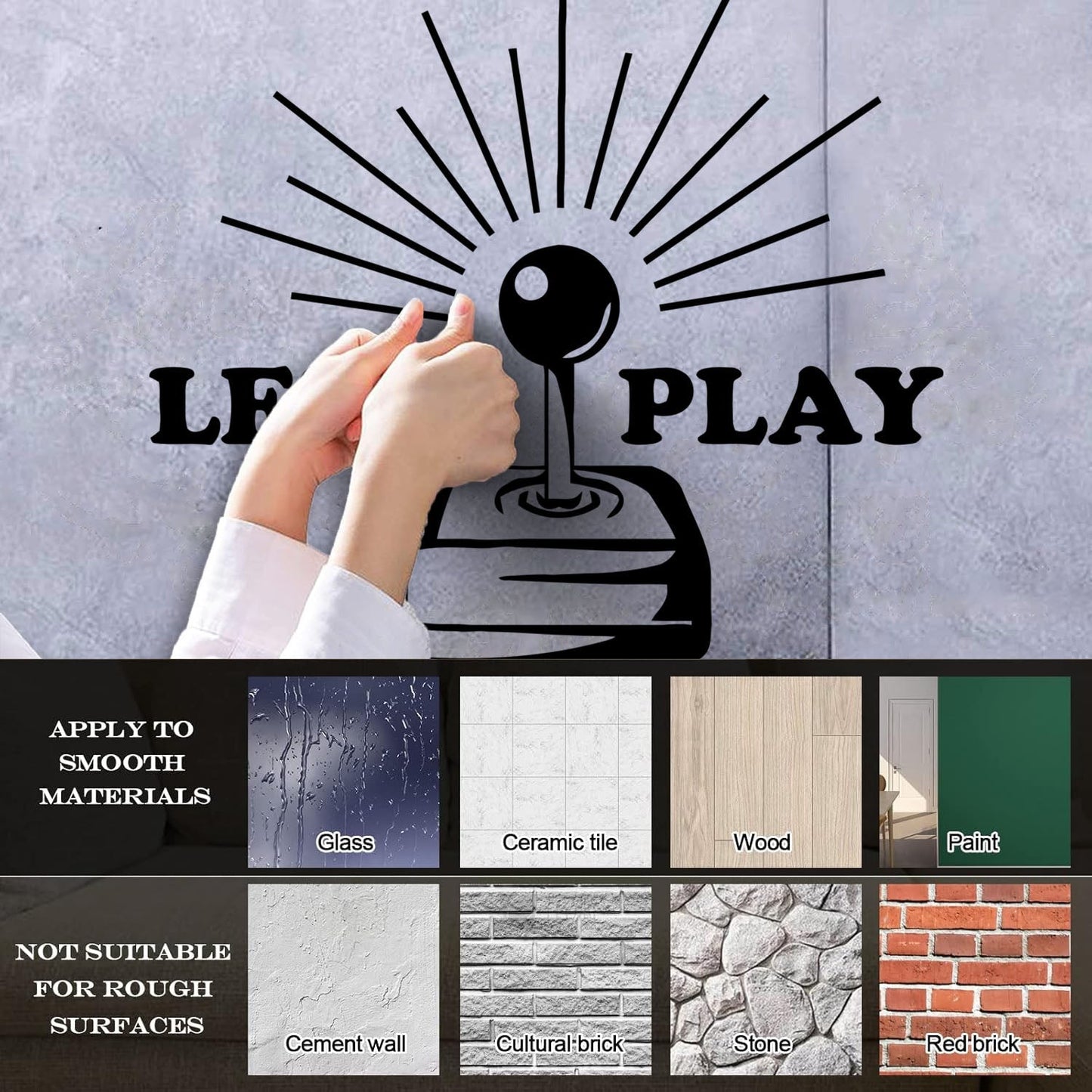 Wall Decals Paster Paper Game Joystick Game Let¡¯S Play Waterproof