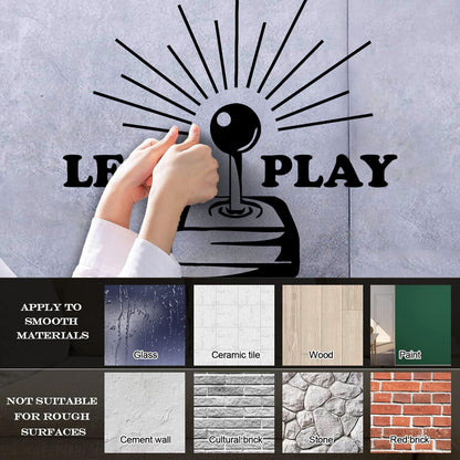 Wall Decals Paster Paper Game Joystick Game Let¡¯S Play Waterproof