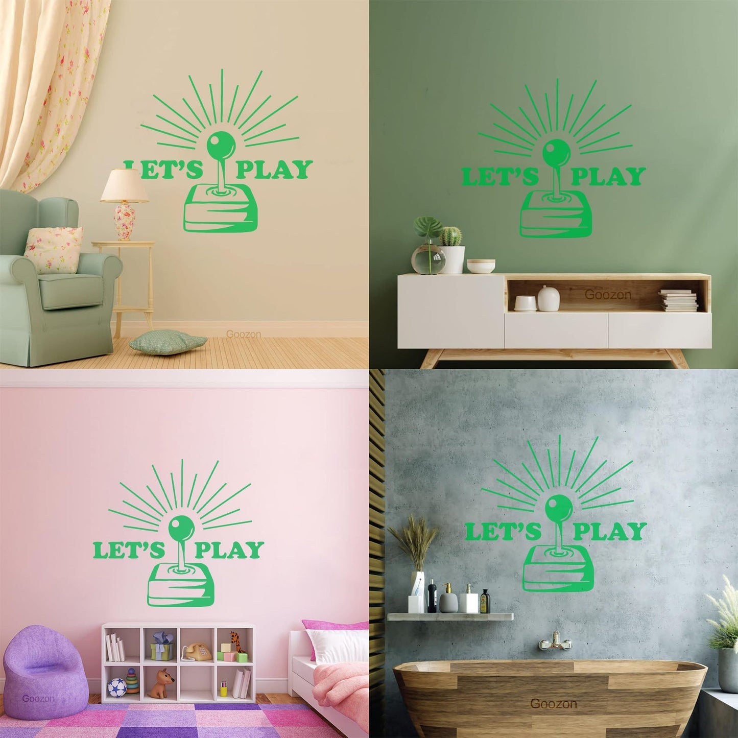 Wall Decals Paster Paper Game Joystick Game Let¡¯S Play Waterproof